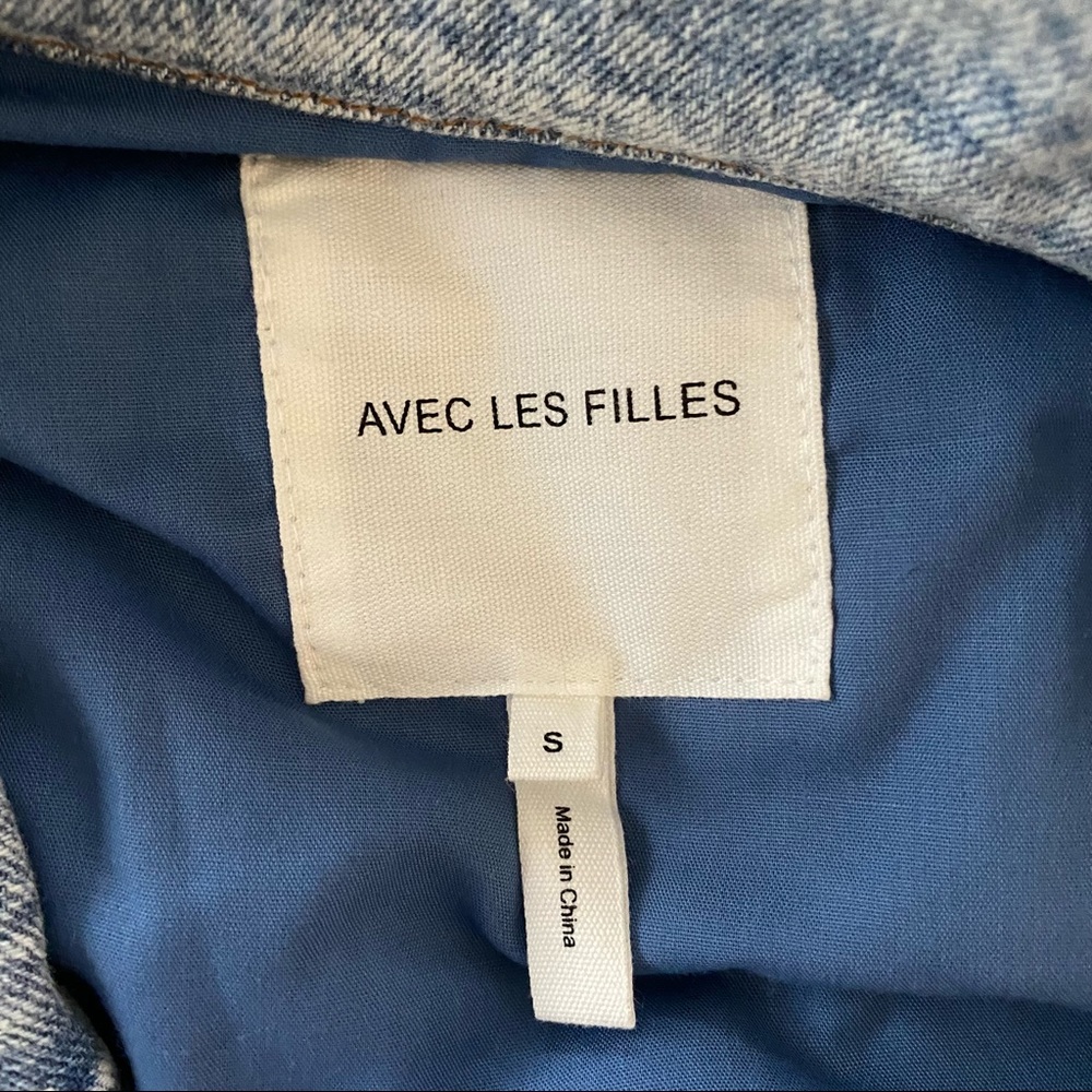 Anthropologie Avec Les Filles Patchwork Denim Jacket - Picture 6 of 11